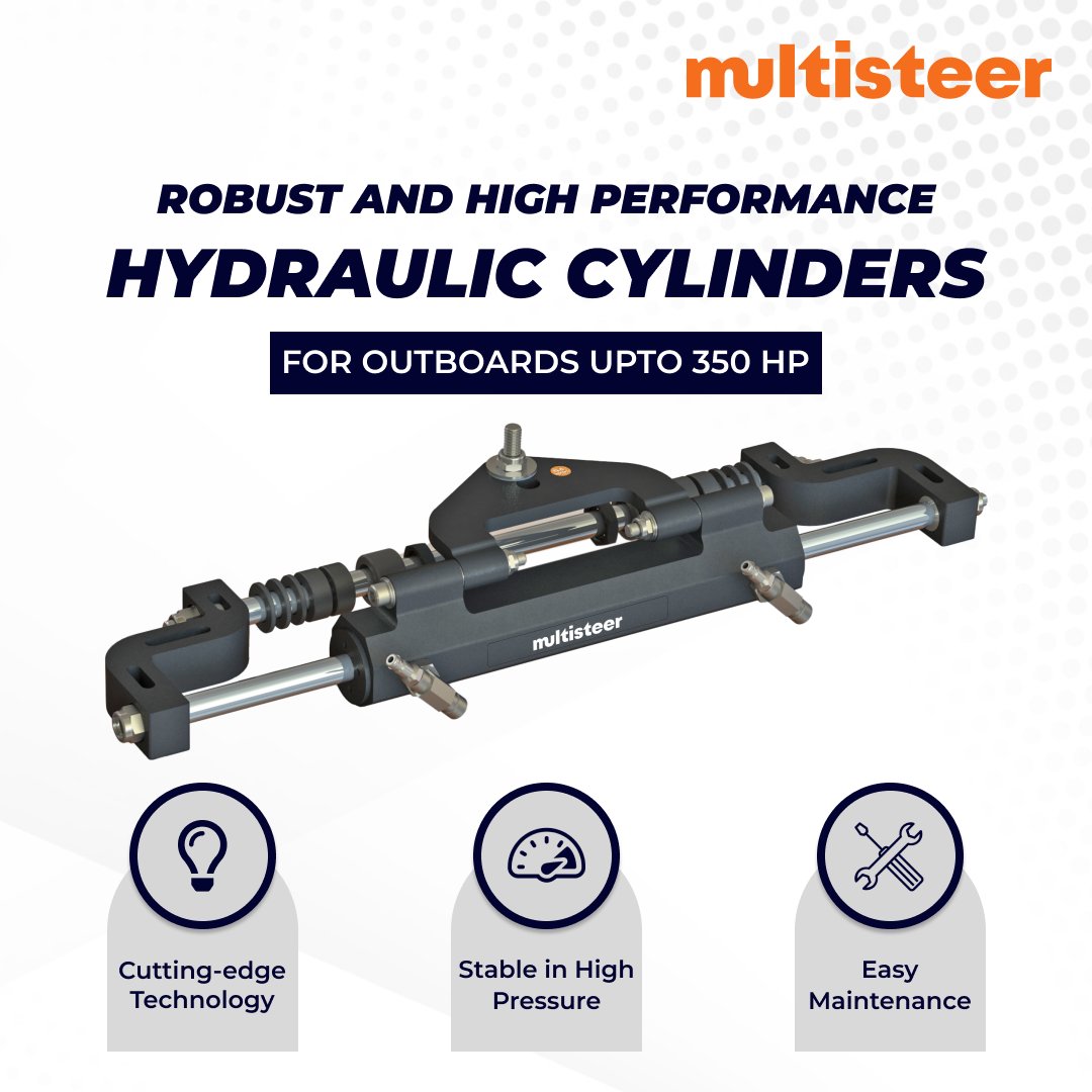 Precisely crafted Hydraulic Cylinders for outboards up to 350 HP. 

Experience the power of high-performance hydraulic cylinders to dominate the waters with ease and confidence! 🌊💪
multisteer.com/hydraulic-stee…
#Multisteer #boatsteering #boatsteeringkit #hydraulic #cylinder