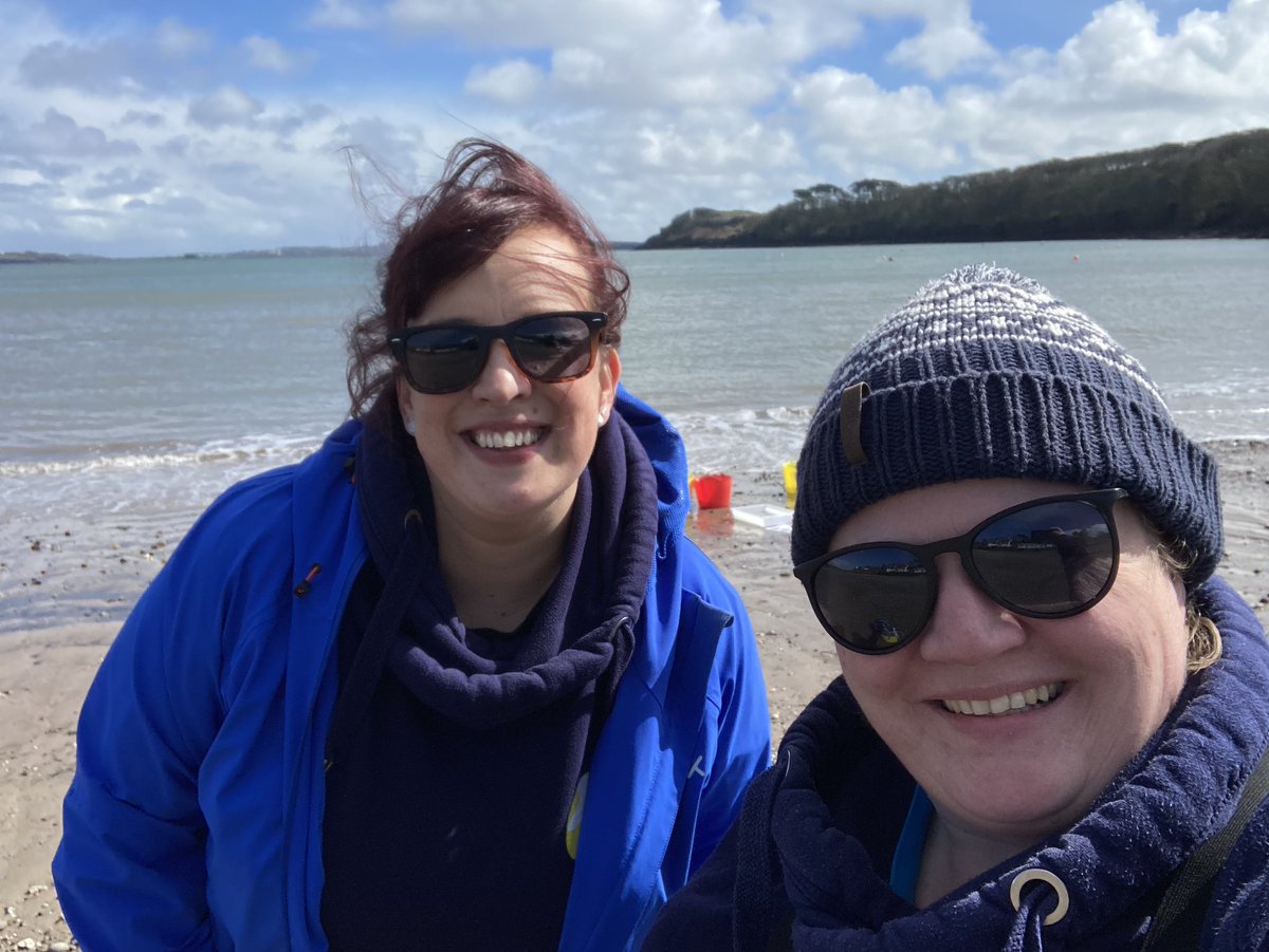 Two happy staff getting ready for thier family rock pooling event yesterday! We had an awesome day seine netting, push netting and rock pooling! #familyfun #easterholidays #pembrokeshire #seqshore #coasts #rockpooling #pushnetting #seinenetting #lifeasamarinebiologist