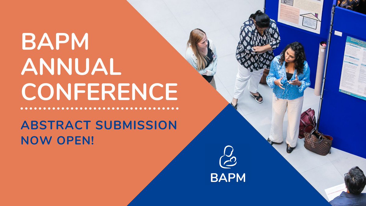 The abstract portal for the BAPM Annual Conference 2024 is now open for submissions. We are inviting all those working in perinatal medicine to submit an abstract to present their work to delegates. Find out more here> bapm.org/events/bapm-an…