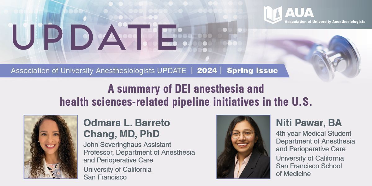 A summary of DEI anesthesia & health sciences-related pipeline initiatives in the U.S. from @OdmaraBarreto @niti_pawar | Read more in AUA Update | buff.ly/3TO80X4 @SShaefi @MayaHastie