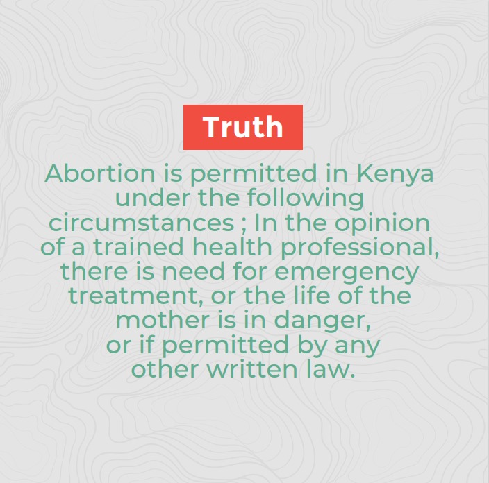 Did you know that Abortion in kenya is permitted under certain circumstances? #ShidaNiWewe #AbortionSiImmoral @TICAH_KE @ItChris_Kuria @jeronimobwar1 @yesamcbo @jameswaitherero @dago_of @WCboke @OnyangoNaomi @zopher_ke @RHARK7 @MenstrualDaddy @TGYE_KE