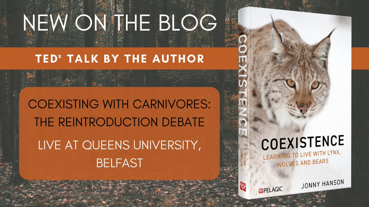 New on the blog! Watch author @jonnyhhanson's recent Tedx talk 🎤 exploring the themes of his upcoming book Coexistence 📖 Take a look 👀 ➡️ loom.ly/2MNYyqE #coexistence #reintroduction #largecarnivores #lynx #wolf #bear #conservation #newontheblog #bookteaser #tedx