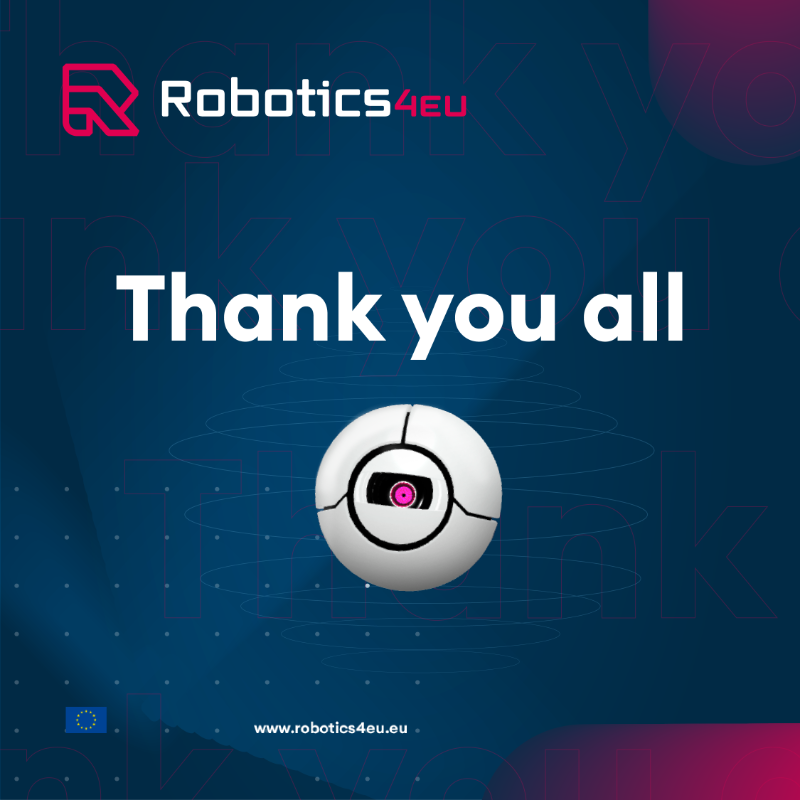 Robotics4EU's tweet photo. In the blink of an eye, 3 extraordinary years have passed.💭

Together, we've seen #RoboCompass thrive, celebrated the success of the #VRExhibition, hosted memorable #events, gathered your crucial #input on 11 robotics business ideas and so much more!🤖

We truly thank you all.💖