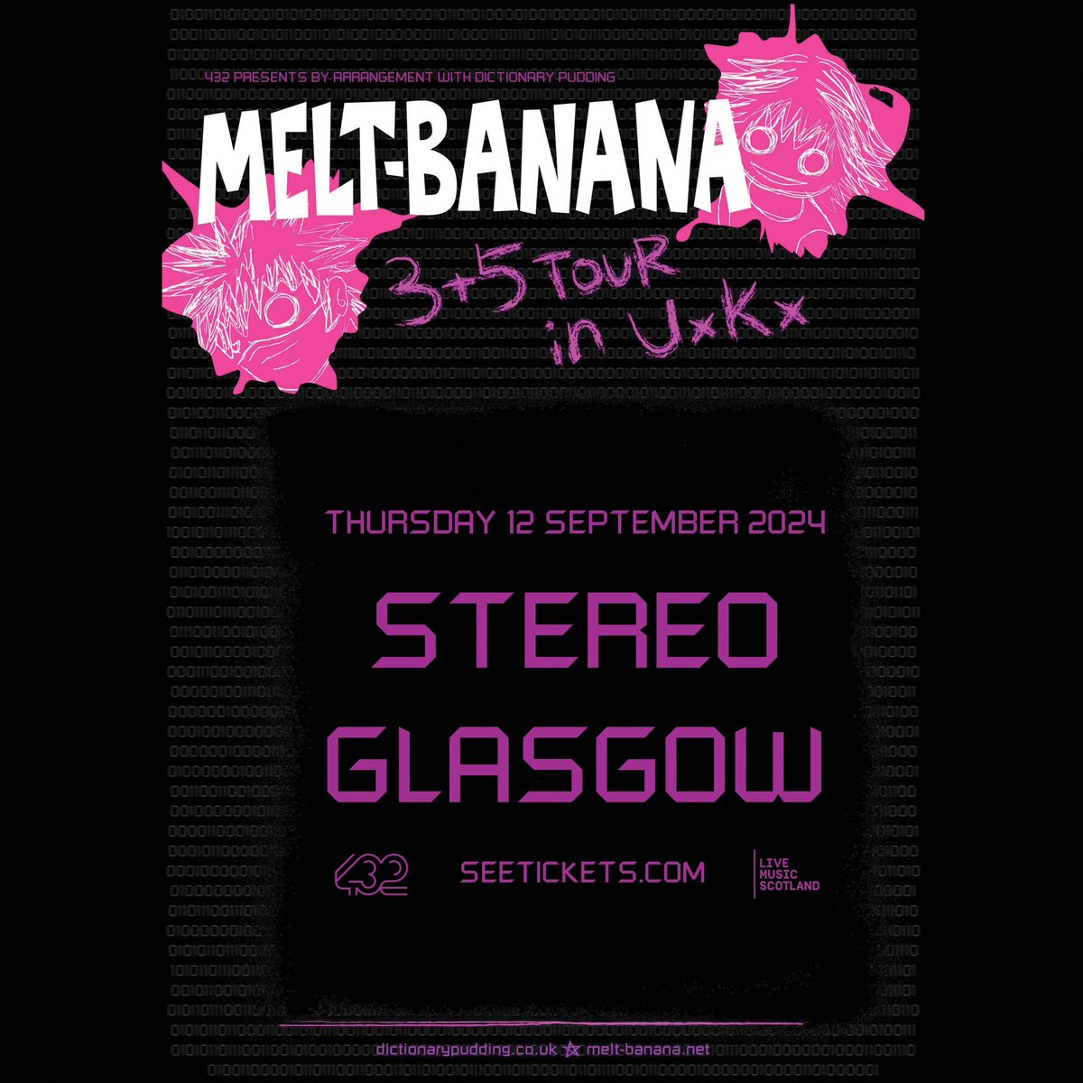 JUST ANNOUNCED! Legendary Japanese noise punk duo #Meltbanana return to Scotland for a pair of high-energy shows in September! 🔥 Tickets on sale NOW 🎟 ➡ bit.ly/MB-scot