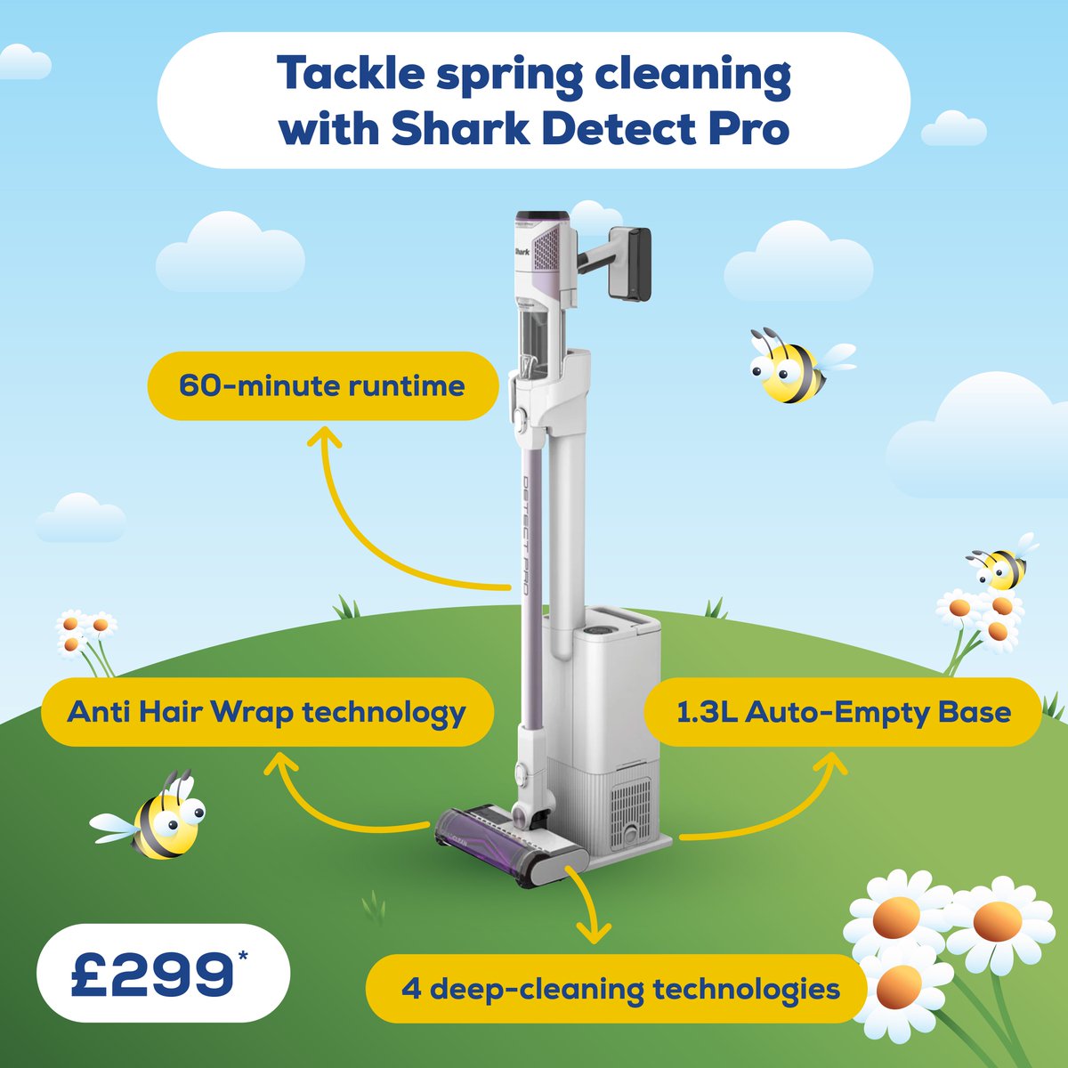 Introducing the IW3510UK Detect Pro from #Shark, featuring a 1.3L auto-empty base which holds dirt for 30 days as well as a range of technologies to get the job done. Shop locally, online today > euronics.la/3xdePIW #TheHomeofElectricals *Price correct at time of post