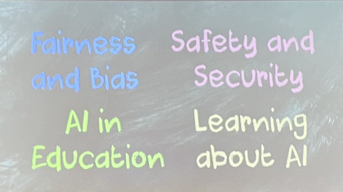 Karen MacLeod (@kmac_scot) on Twitter photo Children’s Parliament members sharing their learning & thoughts on AI: “People making AI need to understand children’s lives” “AI in education can help teachers make learning fun but AI won’t know how we like to learn” - powerful messages! #ScotAISummit2024 #ScotAISummit Children’s Parliament members sharing their learning & thoughts on AI: “People making AI need to understand children’s lives” “AI in education can help teachers make learning fun but AI won’t know how we like to learn” - powerful messages! #ScotAISummit2024 #ScotAISummit