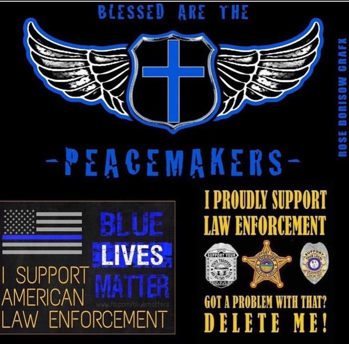 💙🖤 Thank you, to all our Police Officers, who put their lives on the line, both on and off duty. 
I’m so grateful for all of you! 💙🖤❤️🇺🇸
#ThankYouThursday 
#ThinBlueLine #BackTheBadge #BackTheBlue