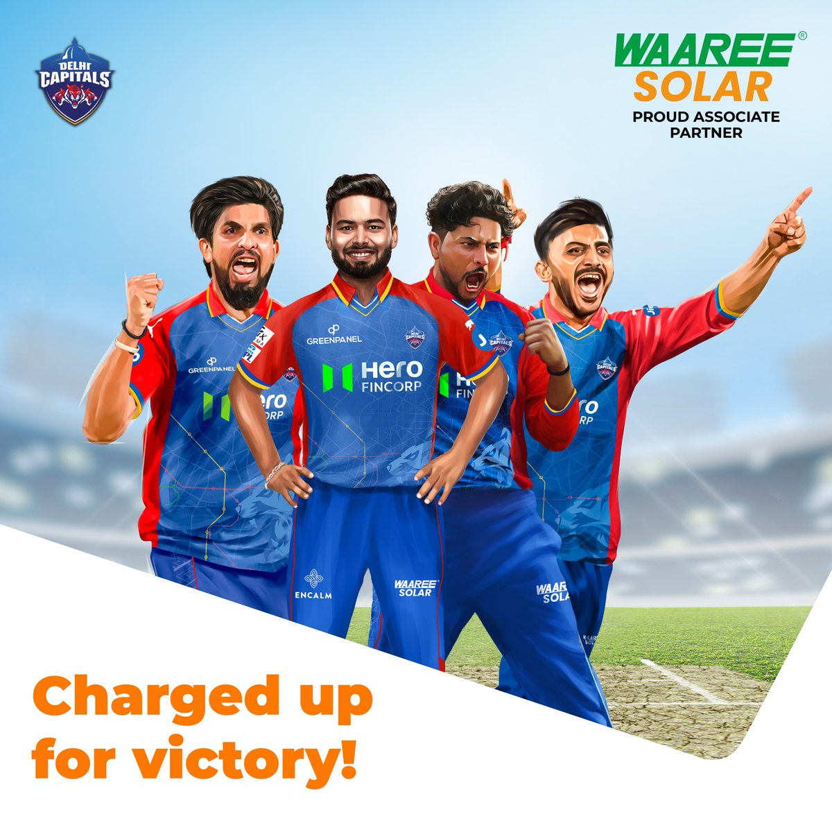 The stage is set, the lights are bright, and the energy is electrifying! We at Waaree Solar are sending our strongest wishes to the @delhicapitals team as they step onto the field today.
#WaareeSolar #DelhiCapitals #IPL2024 #PoweringPerformance