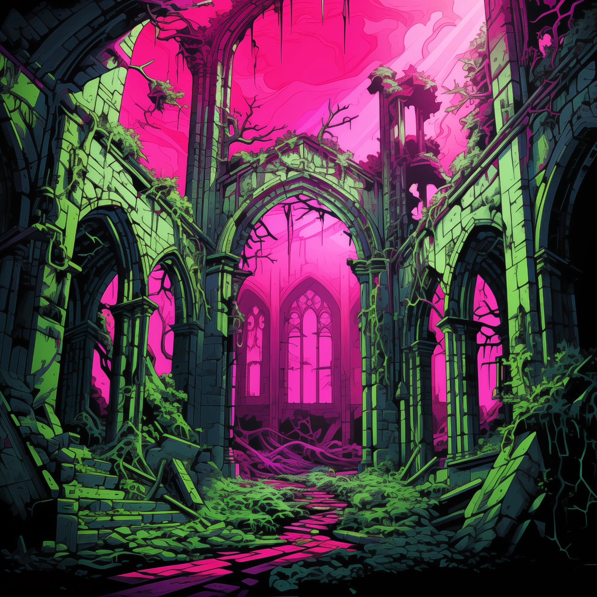 meganmooon's tweet photo. The beauty of decay in vivid hues. 📷 #LostKingdoms #NatureTakesOver #castleruins https://t.co/1xkfoARjMI