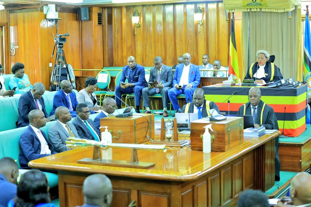 Minister of State for General Duties @henrymusasizi1 today laid before @Parliament_Ug the draft budget estimates of revenue and expenditure for FY 2024/25. The theme of the Budget for next FY is: 'Full monetization of the Ugandan Economy through Commercial…