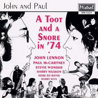 Lennon and McCartney making music together again. A Toot and a Snore, 50 years ago today March 28, 1974.