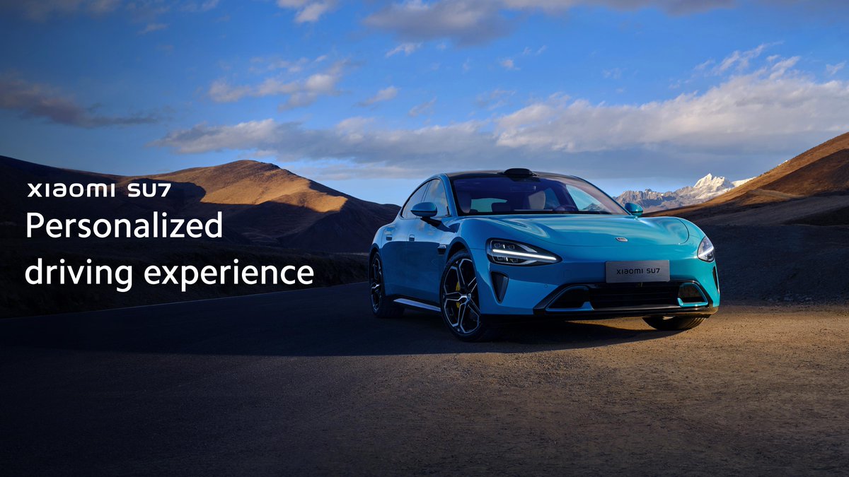 Xiaomi's tweet image. #XiaomiSU7 offers a variety of customization options, allowing you to create a driving mode that perfectly suits you. #XiaomiEVLaunch #DrivingForward