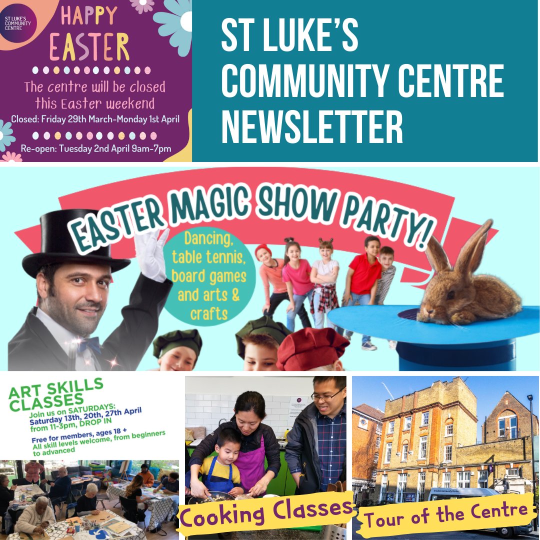 Happy Easter to all! Please read our newsletter with lots of events & activities over the Easter holidays and new events for the summer. Read here: ow.ly/ffmF50R42uo #easteractivities #familyactivities #southislington