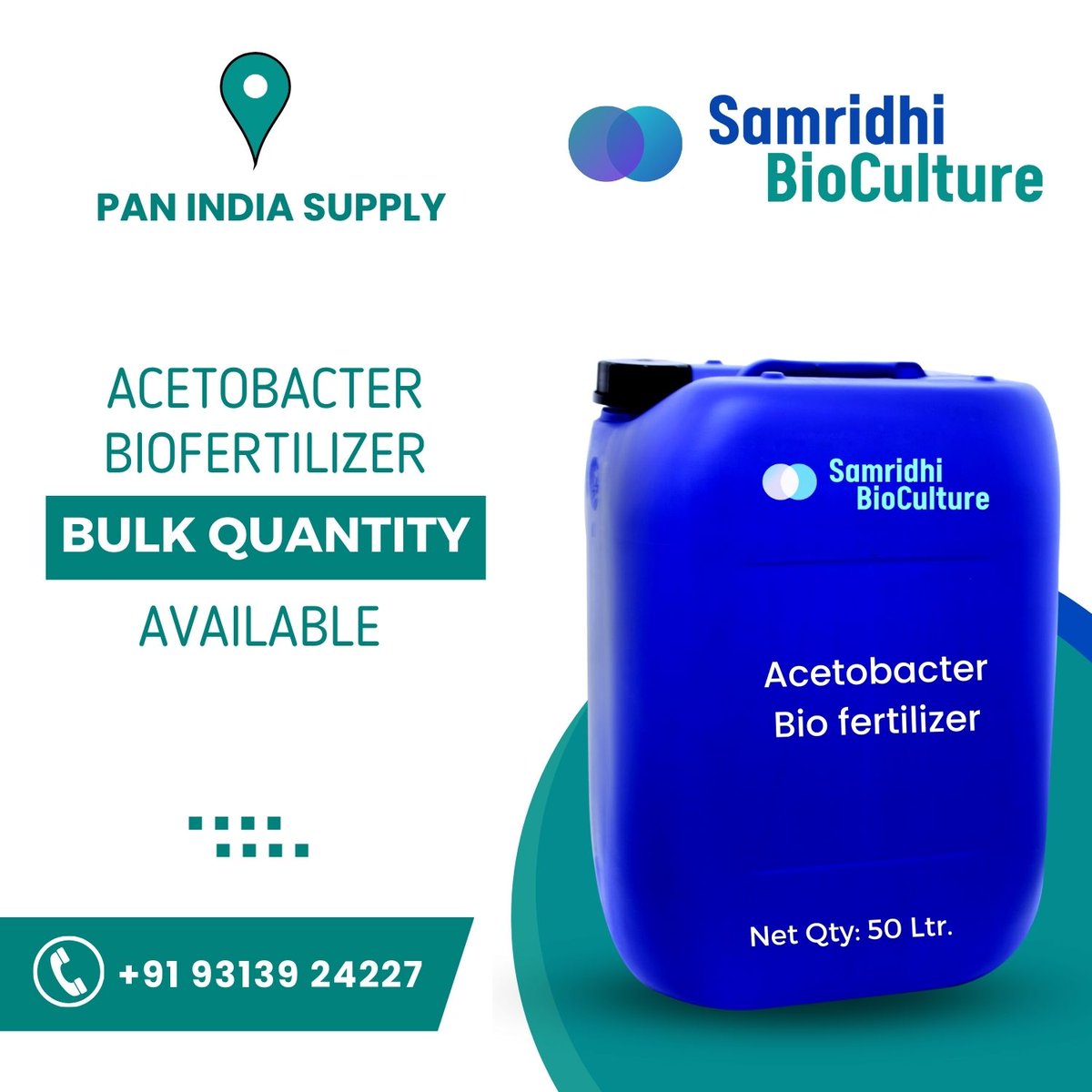 Acetobacter Bio Fertilizer Liquid Formulation
Acetobacter is a type of bacteria that plays a vital role in the natural process of nitrogen fixation.
.
To place the order online, please visit us at:
samridhibio.com/acetobacter-bi…
Mobile Number: +91 9313924227
.
#agriculturetechnology