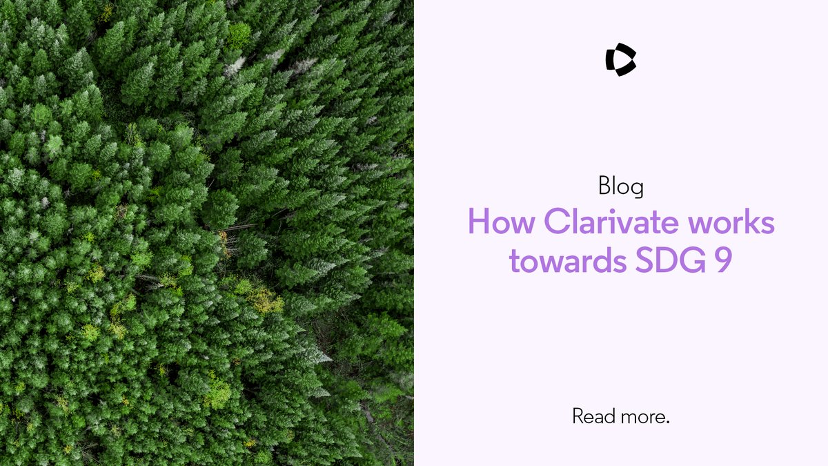 We're committed to driving sustainable growth by fostering innovation and resilience through infrastructure, industry and technology. Explore how these efforts support #SDG9: clarivate.com/blog/how-clari…