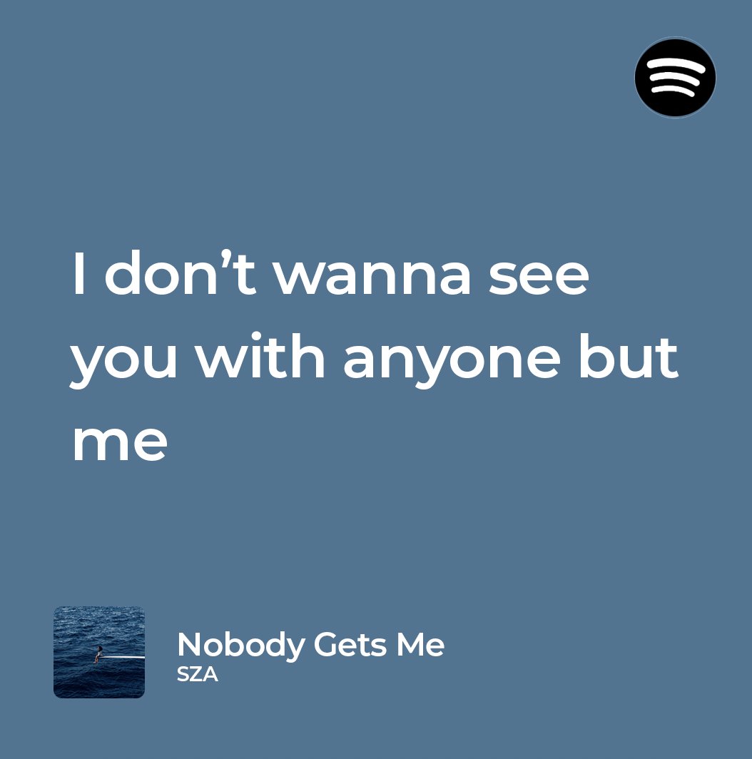 nobody gets me / sza