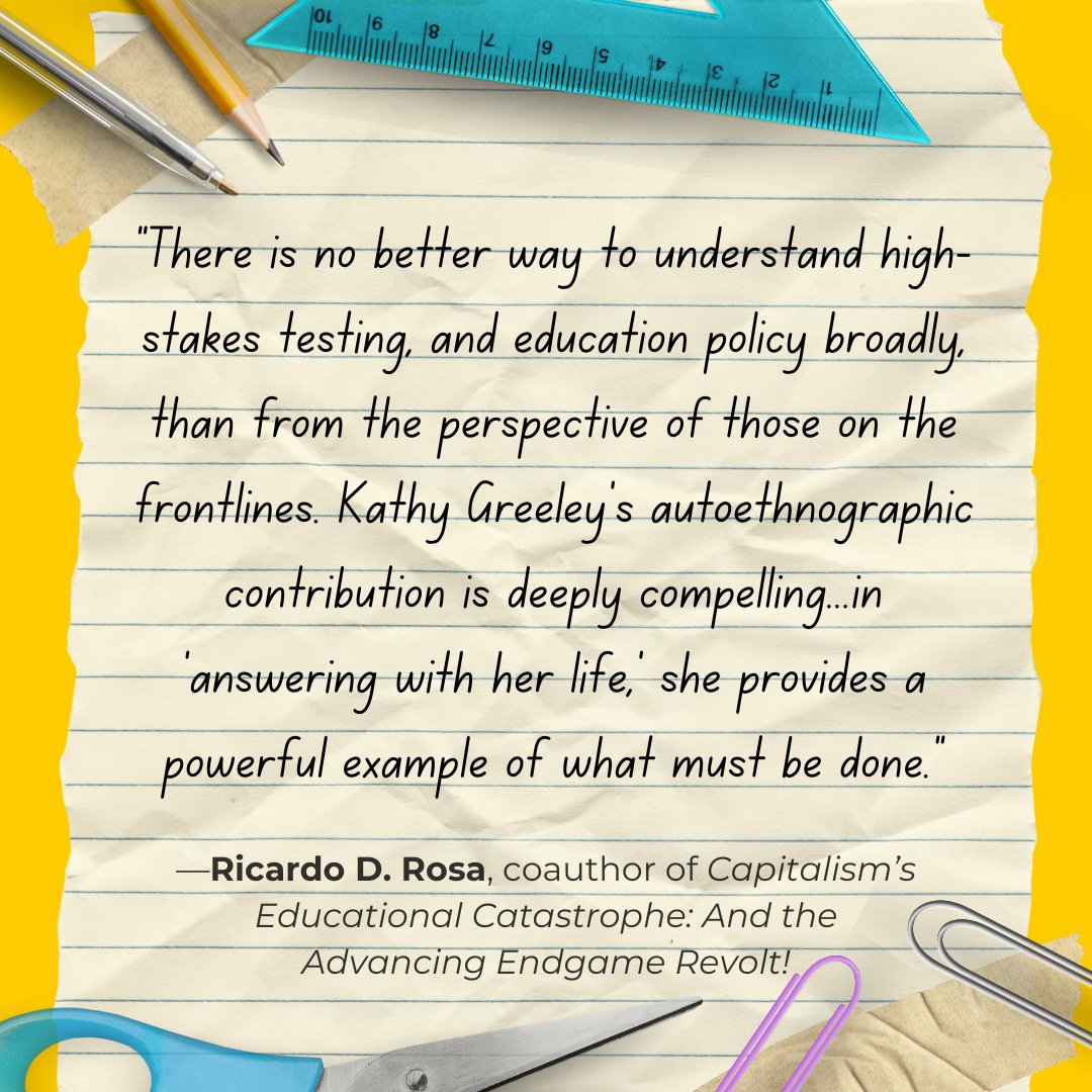 “[Kathy Greeley] provides a powerful example of what must be done,” says author Ricardo D. Rosa. Purchase Testing Education to learn more about the harmful nature of standardized testing at ow.ly/f6zh50QLQbI and use code UMASS20 to save 20%! #UMassPress