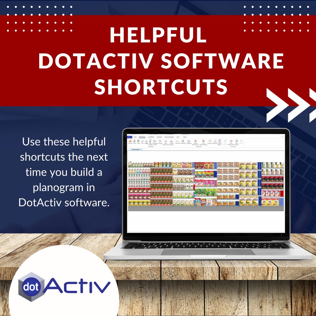 DotactivGroup's tweet image. Simplify your planogram creation with our time-saving shortcuts! Find key tips in the carousel. 🌟
Bookmark the article for later: hubs.ly/Q02r1yGC0
#computershortcuts #shortcuts #retailsolutions #retailsoftware
