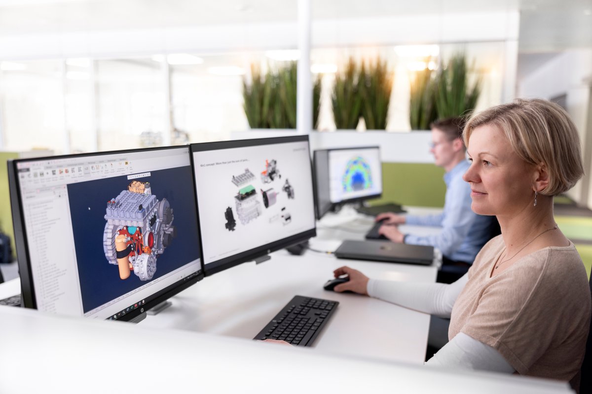 We are working hard to accelerate the innovation process in development with digital twins. In the future, we will use virtual models to simulate and optimize products, revolutionizing the development process and making it more sustainable and efficient. bit.ly/3TEmUh8