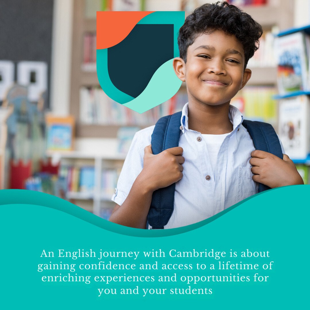 Cambridge offers a seamless journey from Pre A1 Starters to C2 Proficiency for all groups of learners, and helps them build self-confidence for real-life communication. 🥇🌐 To learn more: bit.ly/3vk5heJ

#Schools #CambridgeEnglish #WhereYourWorldGrows #WeAreCambridge