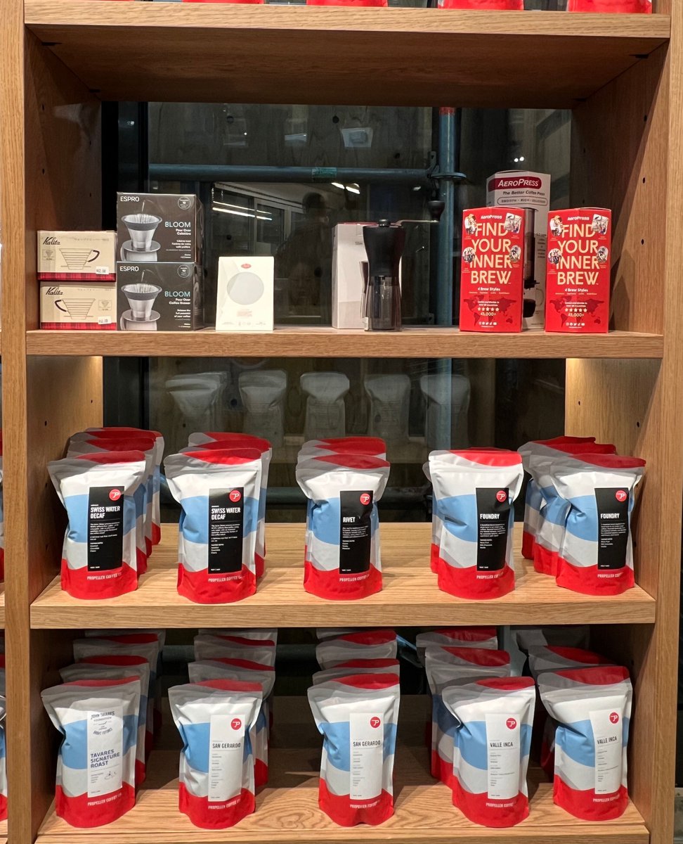 Looking to grab some bags of coffee? Swing by our locations at Yorkdale or The Well for a variety of bean options. Oh, and don't sweat it if you don't have a grinder at home – just let our awesome baristas know and they'll grind it up for you.