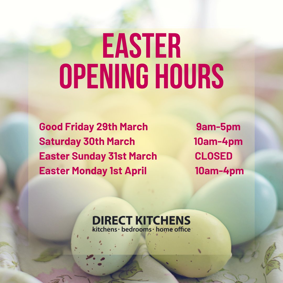 Easter Weekend Opening Hours 🐣🐰 Please be aware that our opening hours are slightly different over the upcoming Easter weekend, to allow our team to enjoy Easter with their friends and family. Normal opening hours will resume on Tuesday 2nd April.