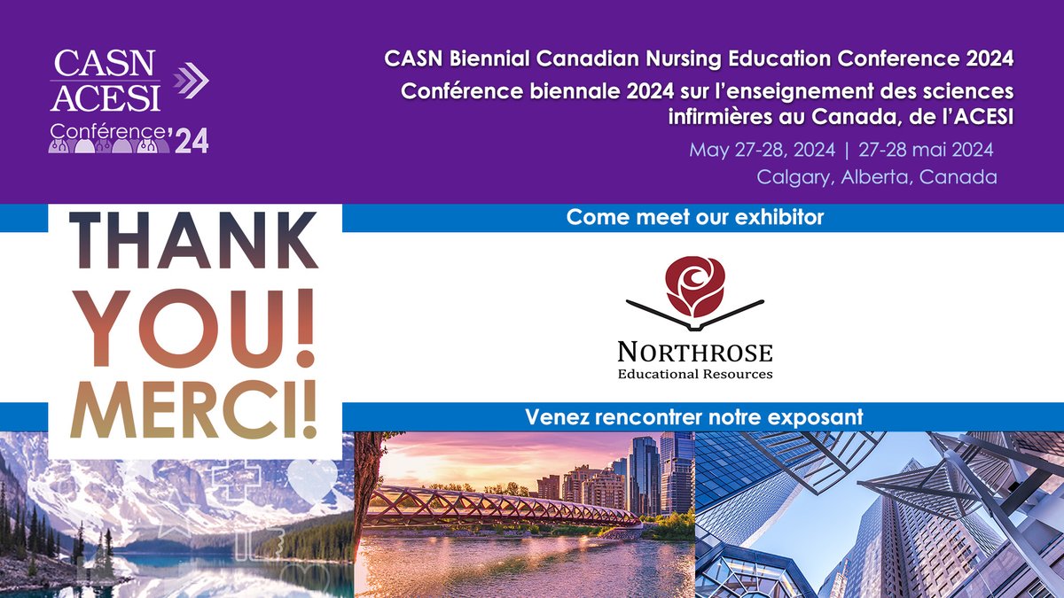 Meet Northrose Educational Resources, a confirmed exhibitor at the CASN Biennial Canadian Nursing Education Conference 2024. | Venez rencontrer un exposant confirmé lors de la Conférence biennale 2024 sur l’enseignement des sciences infirmières au Canada. bit.ly/3ZYq9D1