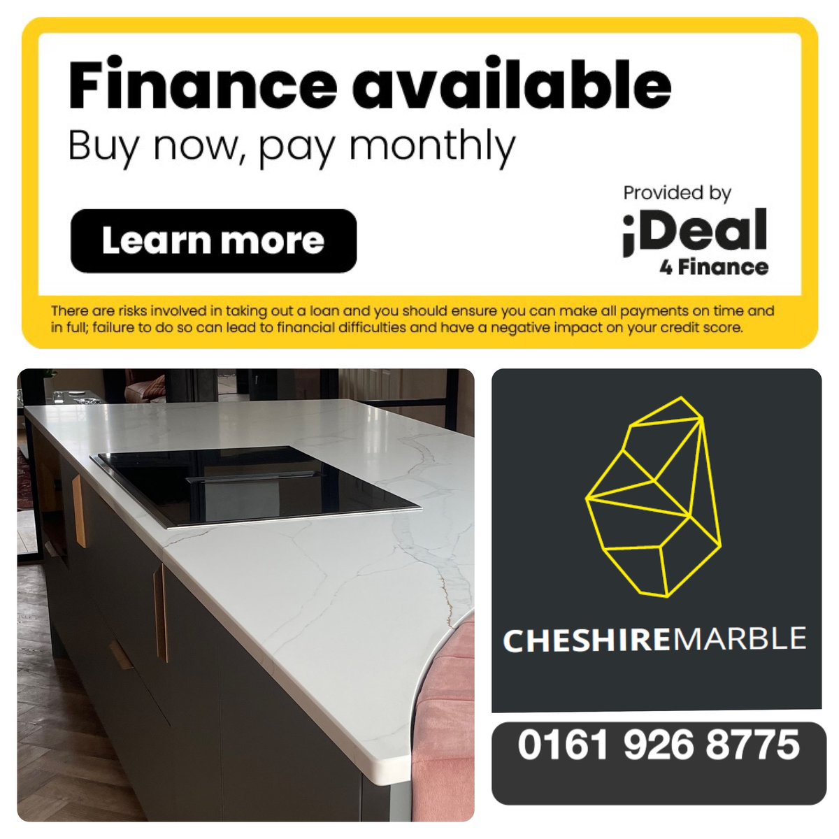 *Finance Option Available* We've partnered with Ideal4Finance and can offer customers the option to spread the cost with manageable monthly payments. Ideal4Fianance use only reputable lenders and decisions are made quickly. See link for more info cheshiremarble.co.uk/finance/