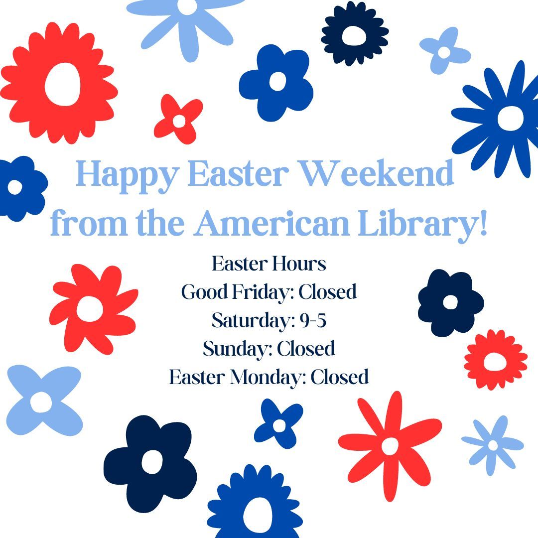 Happy Easter Weekend to all who celebrate! Please be aware of our holiday hours 🐰 🌷🐣