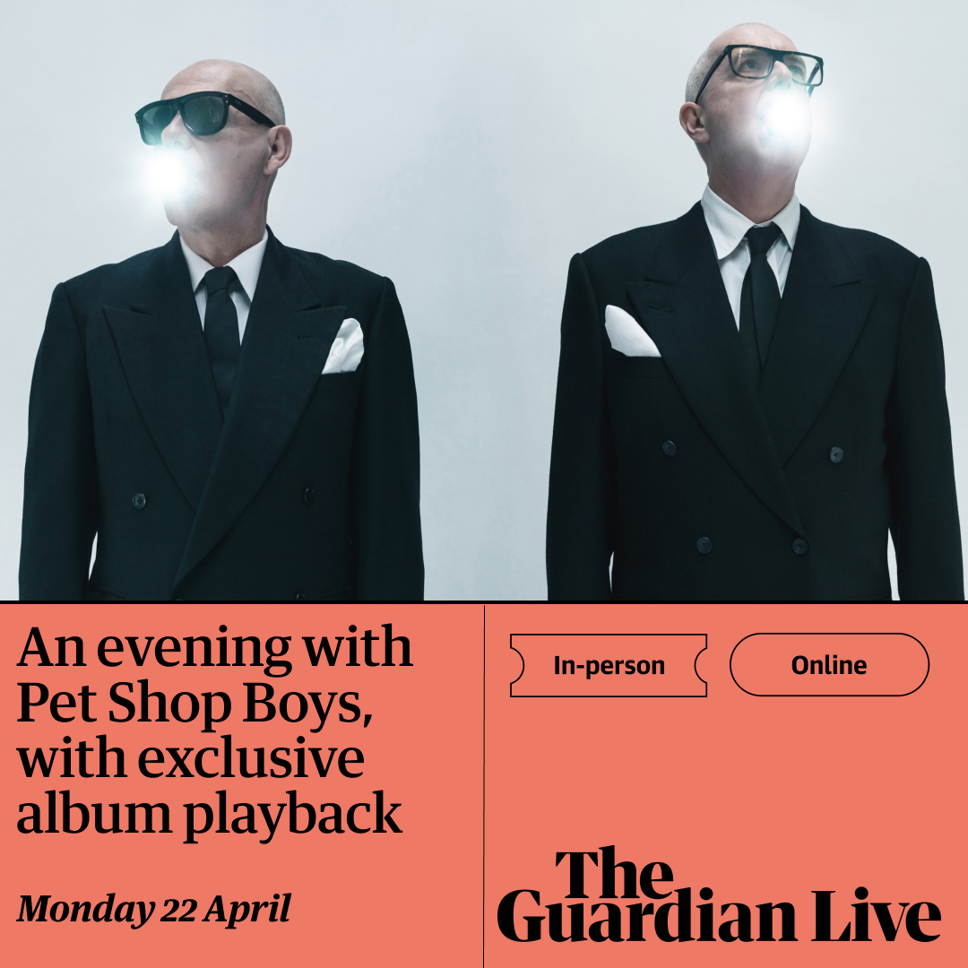 Pet Shop Boys (@petshopboys) on Twitter photo The <a href="/guardianlive/">GuardianLive</a> and PSB today announce “An evening with Pet Shop Boys”, including an exclusive “Nonetheless” album playback ahead of release day.
theguardian.com/guardian-live-… The <a href="/guardianlive/">GuardianLive</a> and PSB today announce “An evening with Pet Shop Boys”, including an exclusive “Nonetheless” album playback ahead of release day.
theguardian.com/guardian-live-…