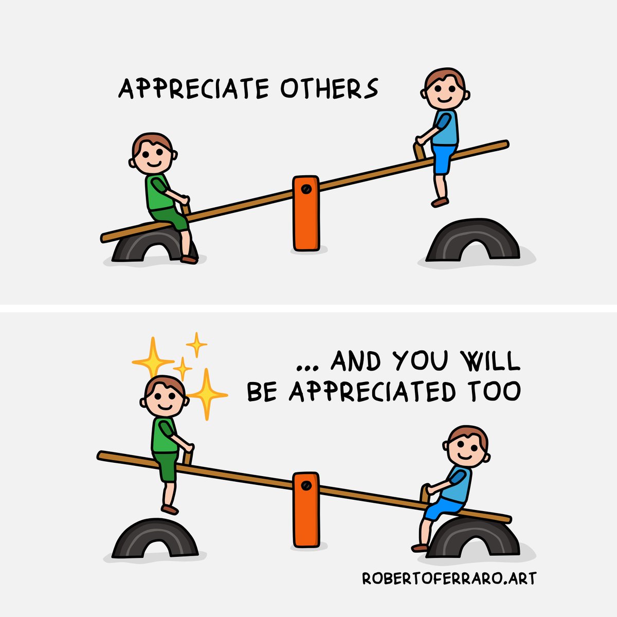 Appreciation is usually two-way, when it’s authentic. inspired by @milanicreative