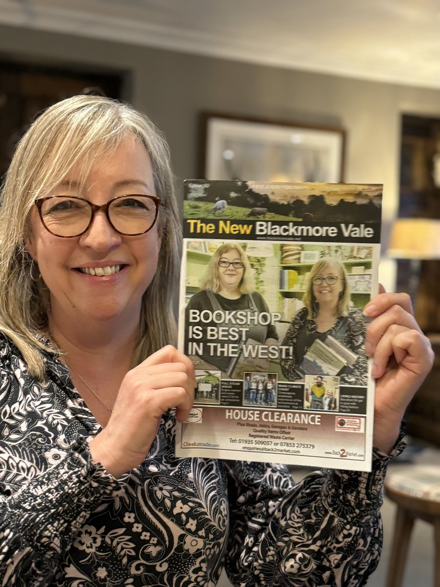Lovely to be front cover news today - and page 3 (no, not like that … we’d need considerably bigger books!). Thanks to the New Blackmore Vale Magazine for the lovely feature #shaftesbury #indiebookshop @thebookseller #womenbusinessowners