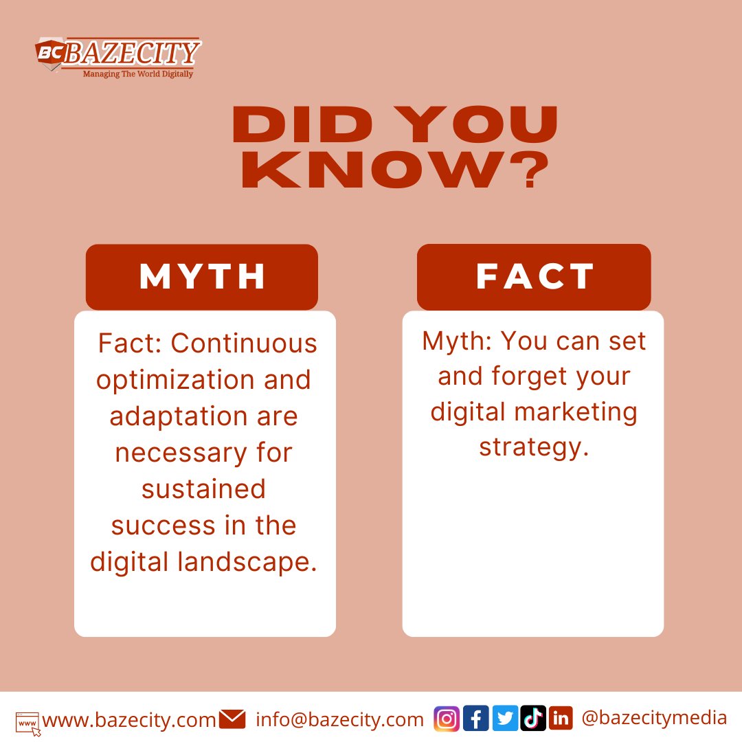 Don't fall for the the misconception that you can set it and forget it.Are you ready to stay ahead of the curve and propel your business o new height?Bazecity is always your service.

For more information visit, bazecity.com
#bazecity #webmanager #entertainment