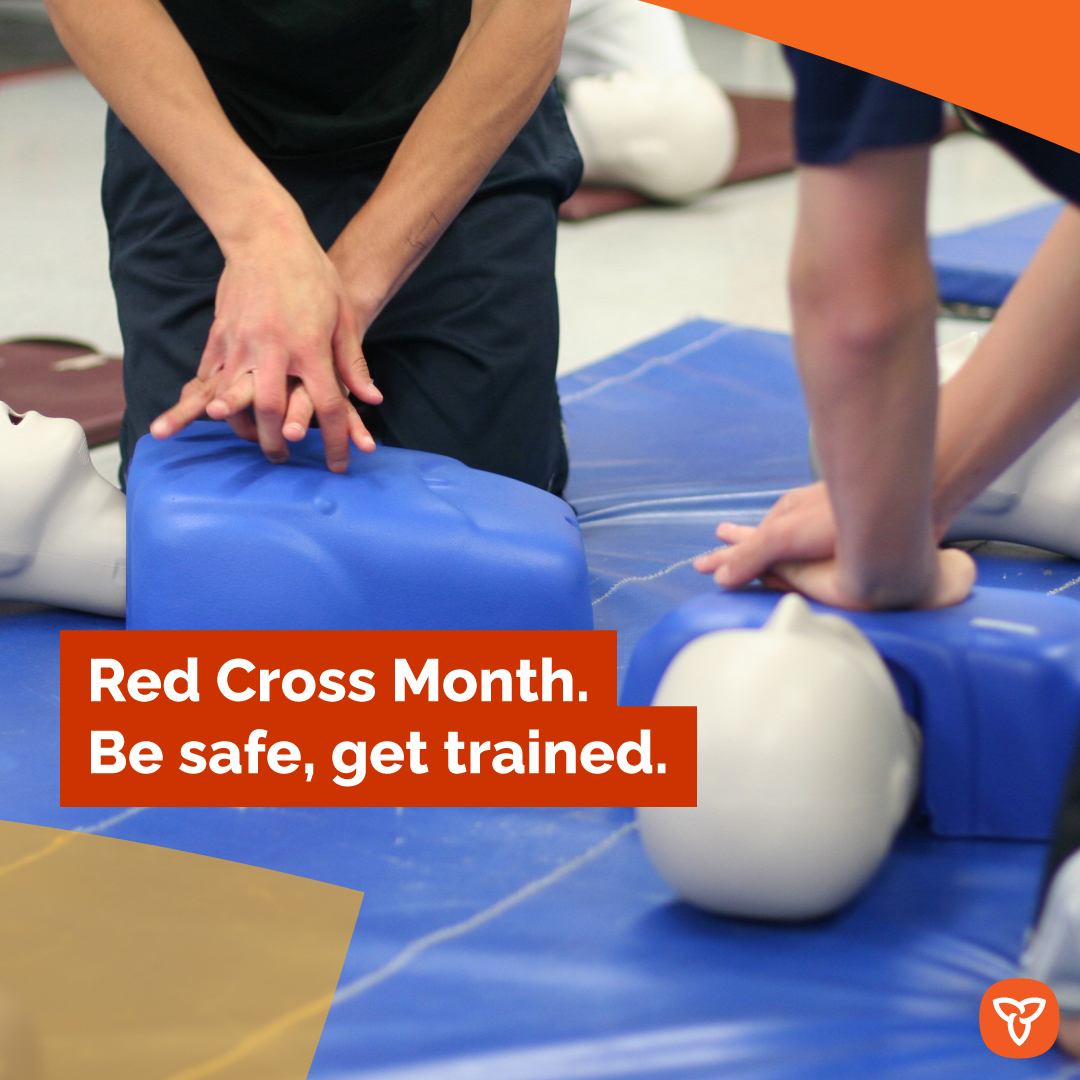 March is #RedCrossMonth! If you are interested in taking a Red Cross First Aid or CPR course, now is the perfect time. The @redcrosscanada offers a wide range of programs & services that serve local communities. Find a course online or in your community: redcross.ca/in-your-commun…