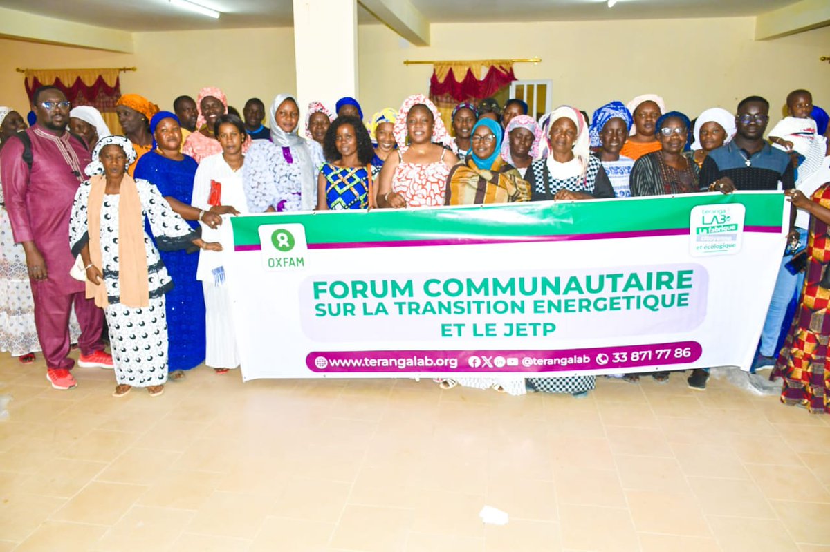 Mettre les femmes au cœur du plaidoyer pour une transition énergétique juste et inclusive revêt une importance capitale pour Teranga Lab et @OxfamAuSenegal. Après Bargny, Joal-Fadiouth a abrité son forum communautaire sur la transition énergétique et le JetP.