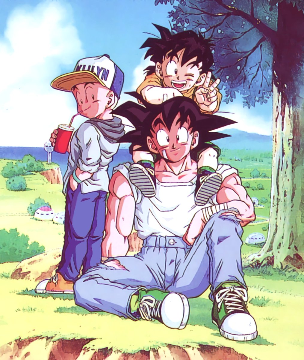 Dragon Ball Z 90s Retro Vintage Artwork

Goku, Gohan And Krillin ~ Just Chilling by Junya Furusawa  
#DragonBallZ #ドラゴンボールZ #Dbz #Retro #Shueisha #Toeianimation #Vintage #90sanimestyle #Androidsaga #Goku #Gohan #Krillin #summertime #VacationVibes