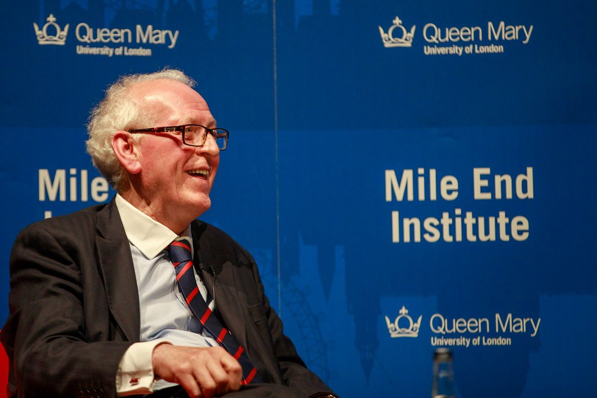 Happy Birthday to our beloved patron, Lord Hennessy of Nympsfield! Peter joined @QMHistory in 1992, has been Attlee Professor since 2001, founded the @MileEndInst in 2015, and has made an unrivalled contribution to Queen Mary. Many happy returns from everyone at @QMUL.