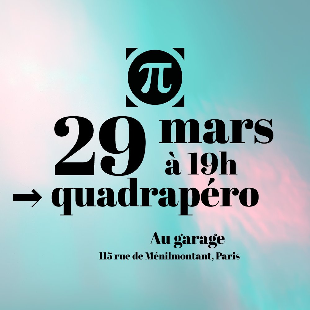 Le Quadrapéro parisien, c'est demain ! On vous invite à venir discuter avec nous dans nos locaux, 115 rue de Ménilmontant à partir de 19h. N'hésitez pas à apporter quelque chose à boire ou à manger :)