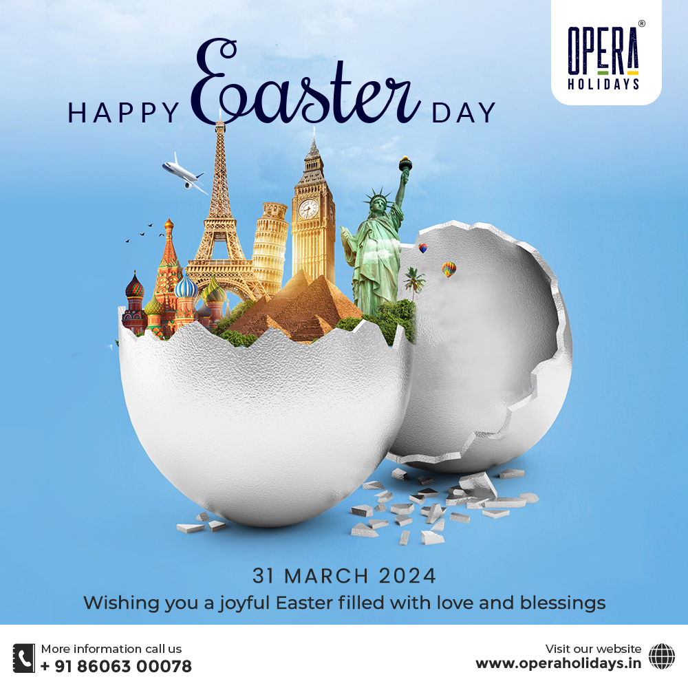 May this Easter bring you joy, renewal, and abundant blessings! Wishing you and your loved ones a wonderful celebration filled with happiness and peace.
𝗛𝗔𝗣𝗣𝗬 𝗘𝗔𝗦𝗧𝗘𝗥..........✨
.
.
.
#Easter #HappyEaster #Easter2024 #Celebration #OperaHolidays