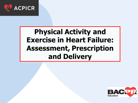 We deliver a range of CPD courses both online and in-person including #Physicalactivity and #exercise in #heartfailure . Spaces available on the next in-person course in Manchester Fri 14th June education@bacpr.com bacpr.org/education-cour…