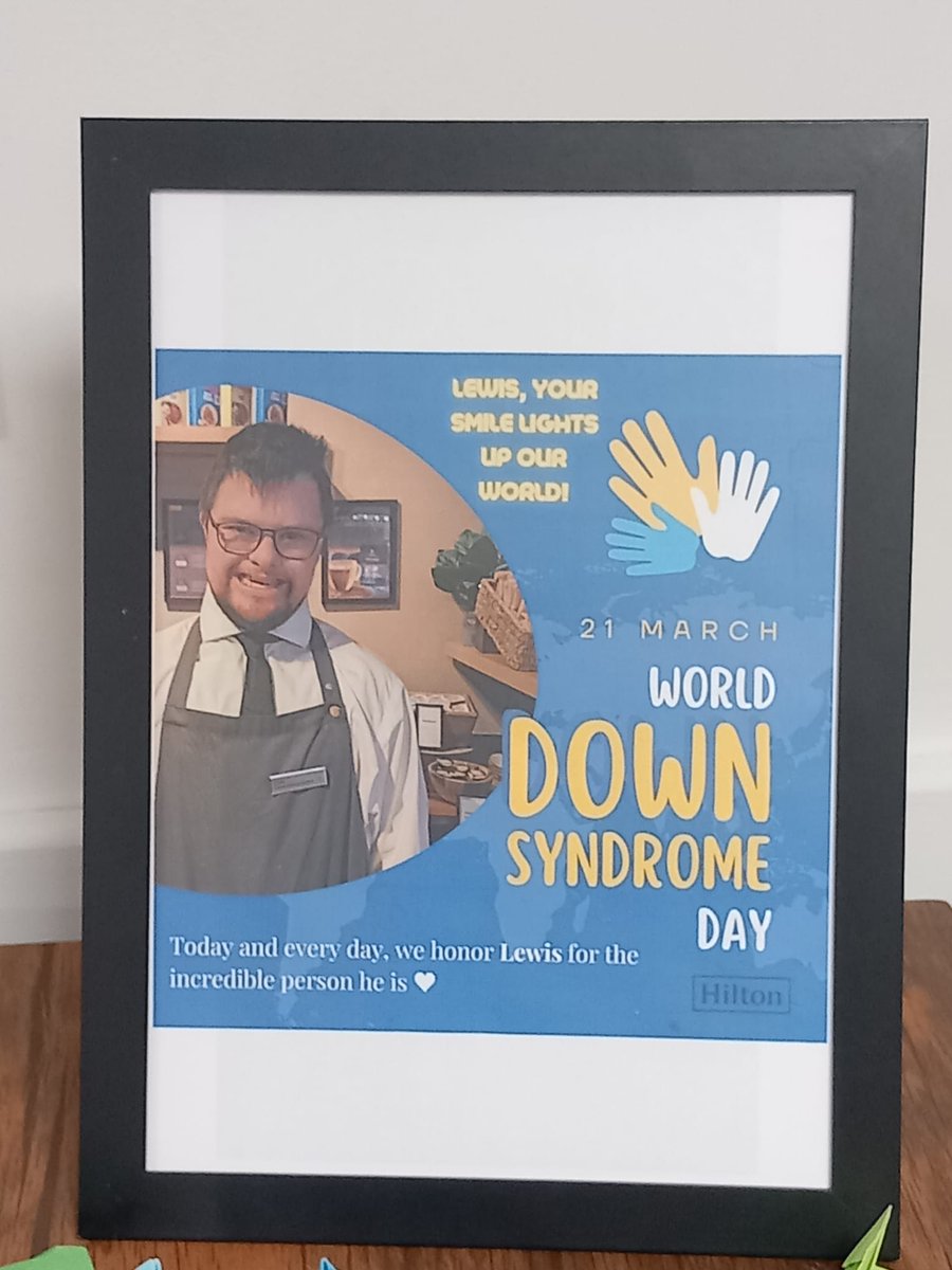 Lewis and his buddy, Alex, at @HiltonYork, collaborated on this special poster ahead of World Down Syndrome Day to raise awareness and celebrate the occasion. Although the date has passed, their dedication to promoting understanding and inclusion deserves recognition. #WorkFit