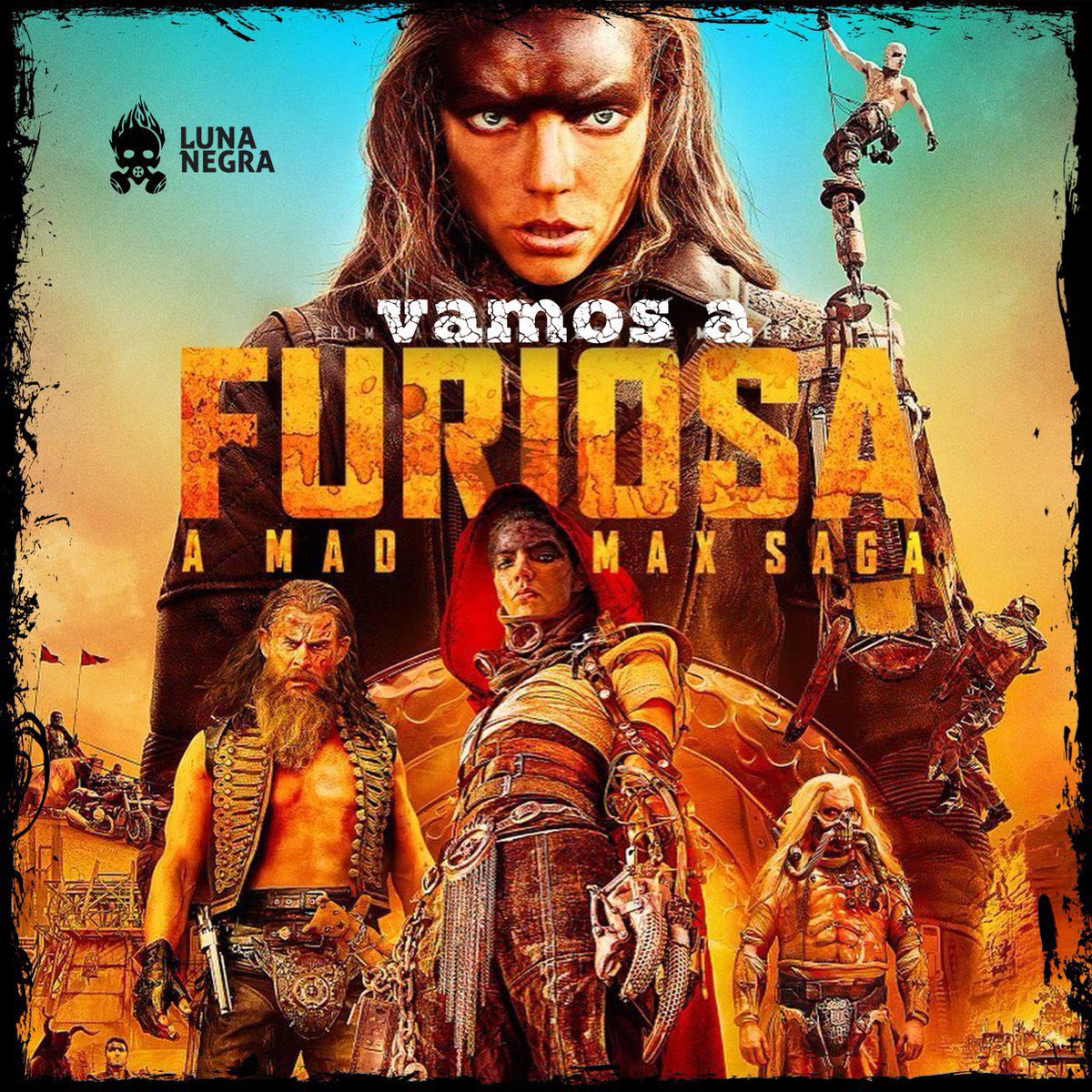 Vamos al estreno de Furiosa! 
Con LUNA NEGRA puedes entrar gratis con un acompañante, asientos en la primera fila, palomitas y bebida. 
Se celebra en cada cine de Kinepolis, el 25 de mayo.
Háblame por privado sobre cómo registrarte.

#furiosa #estreno #kinepolis #madmax