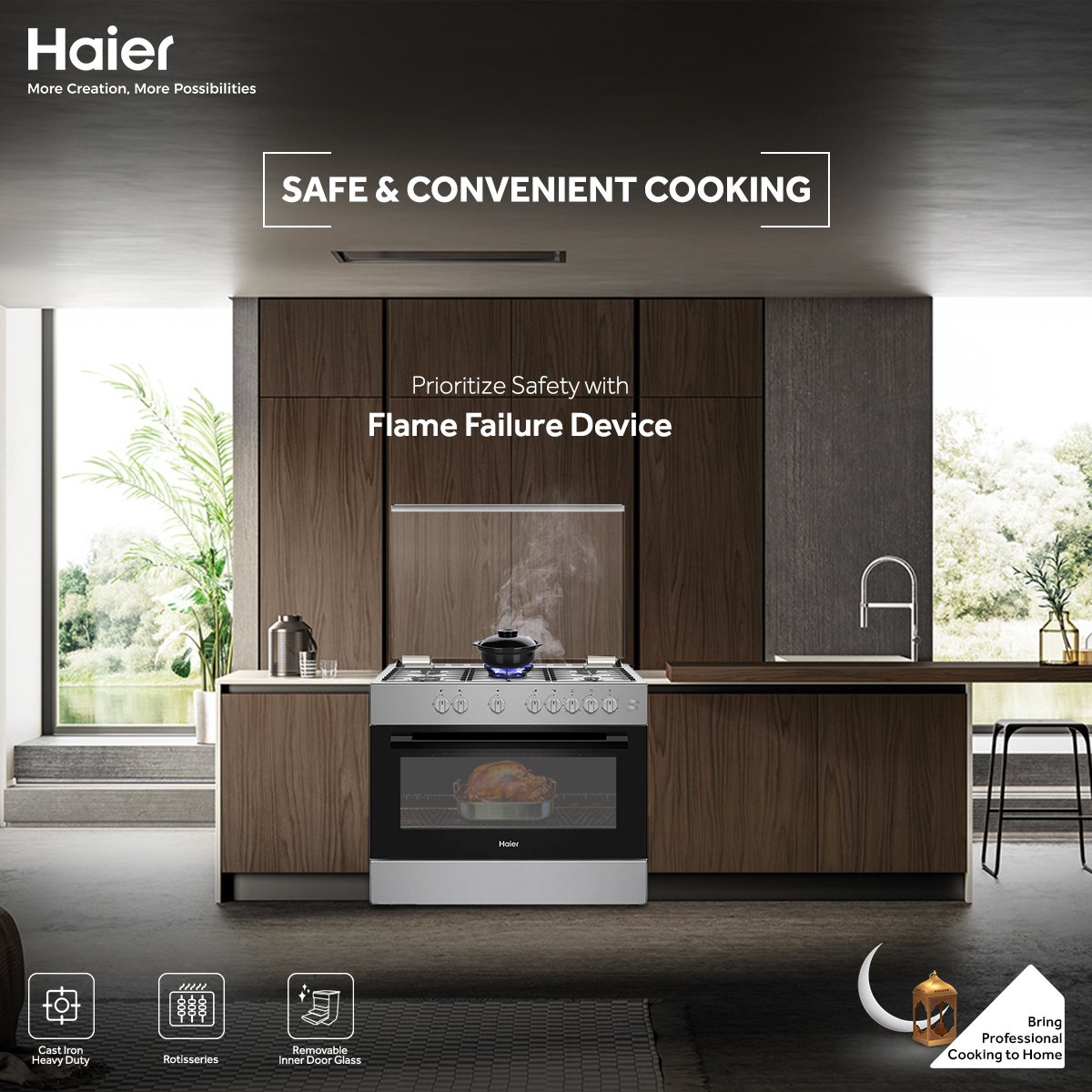 Cook with peace of mind with Haier Cookers. Our Flame Failure Device prioritizes safety in the kitchen, giving you the confidence to whip up delicious meals worry-free.

#HaierInUAE #haier_gulf  #smarthome #haier #technologythatfits #HaierLiving #morecreation #morepossibilities