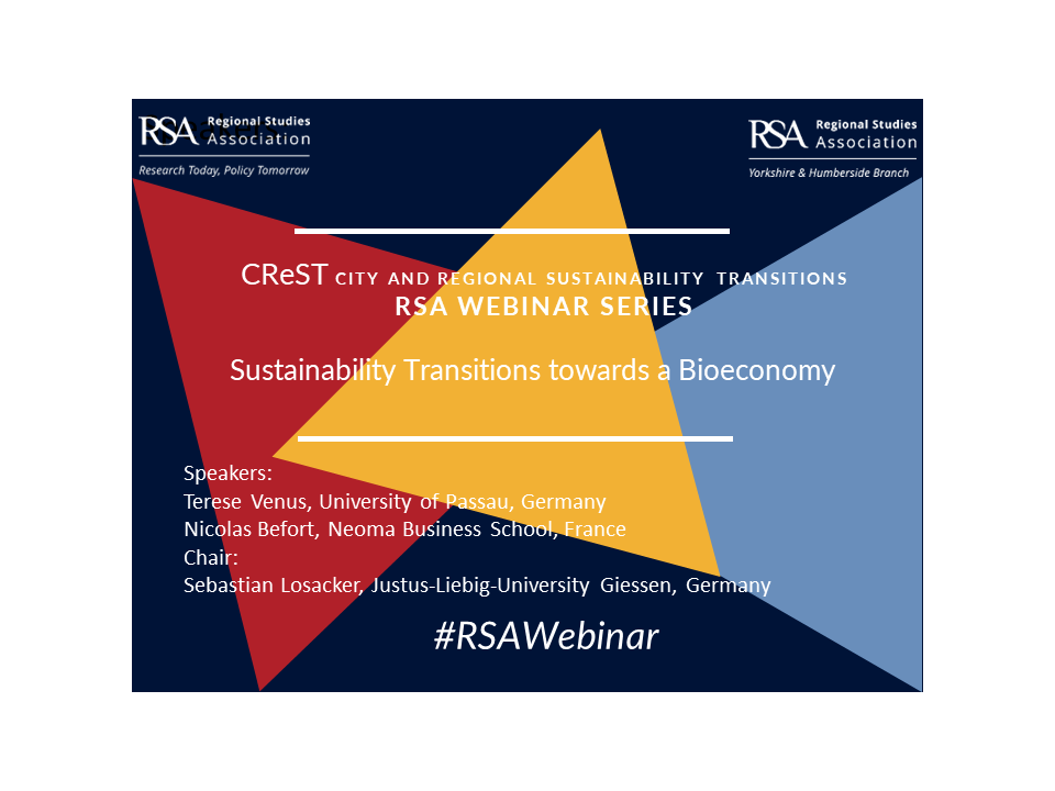 🔥 Registration is open for the next CREST #RSAWebinar ➡️#Sustainability #Transitions towards a #Bioeconomy ⏰11 April 12pm BST / 1pm CEST 📢 @NicoBefort @TereseVenus 🪑 @S_Losacker 💻bit.ly/crest2024 Free to attend & open to all 🔁🌟😊