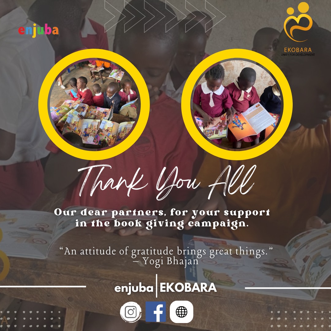 To all that joined us in the book giving campaign. We can't appreaciate you all enough but we are truly thankful as @Ekobara256 . We hope and look forward to more engagements. Merci @Yangihellen , @enjuba1 , @MpologomaVictor , @thedadbase