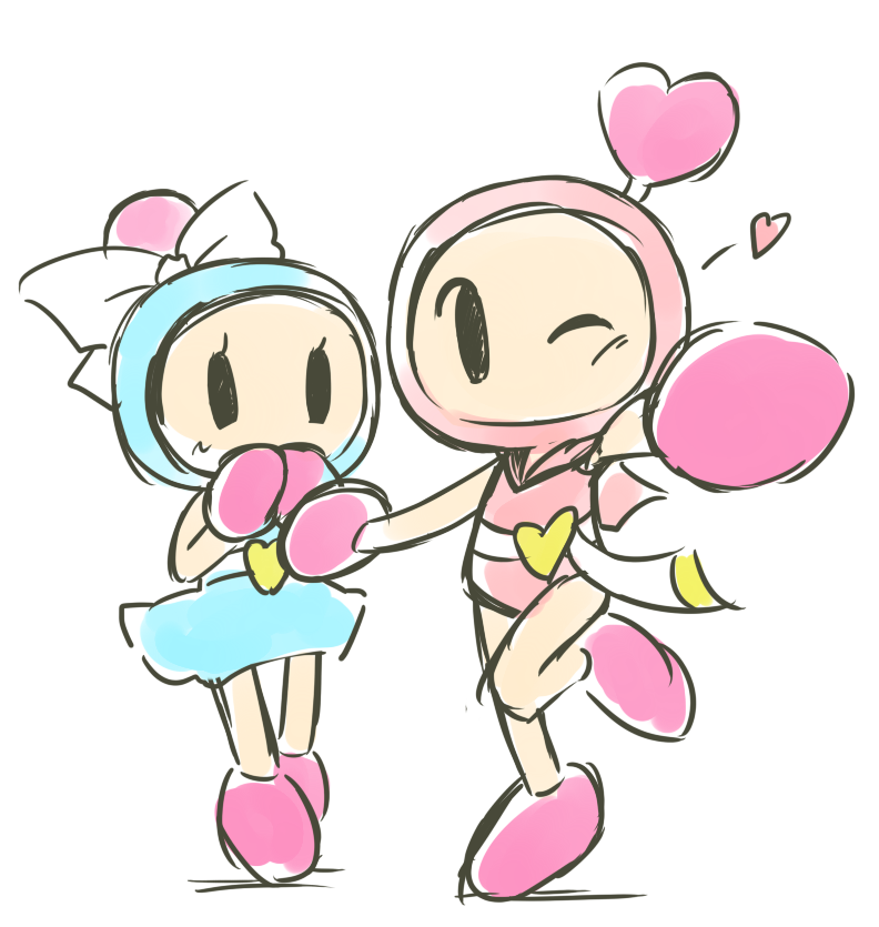 kaylian83948701's tweet photo. bombersisters #bomberman #aquabomber #pinkbomber #SBR #konami https://t.co/7uCQqW0DcZ