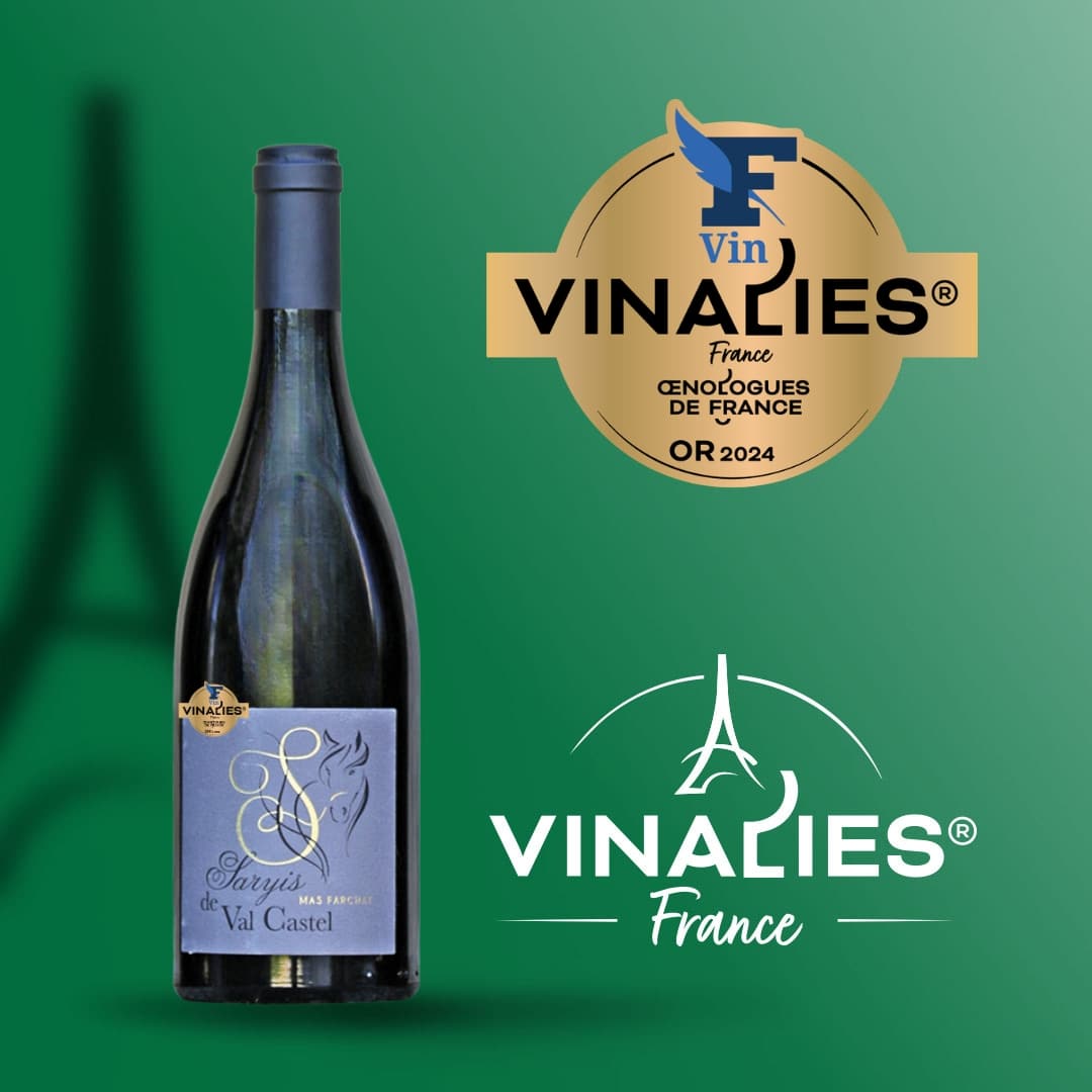 Notre cuvée Saryis de Val Castel a obtenu une médaille d'Or lors de la 41 ème édition du réputé concours <a href="/vinalies_oef/">Concours Vinalies - Œnologues de France</a> dont le jury est majoritairement composé d'oenologues.

Saryis de Val Castel
AOC Languedoc Pézenas 
2018
Mourvèdre élevage en barrique
Syrah
Grenache