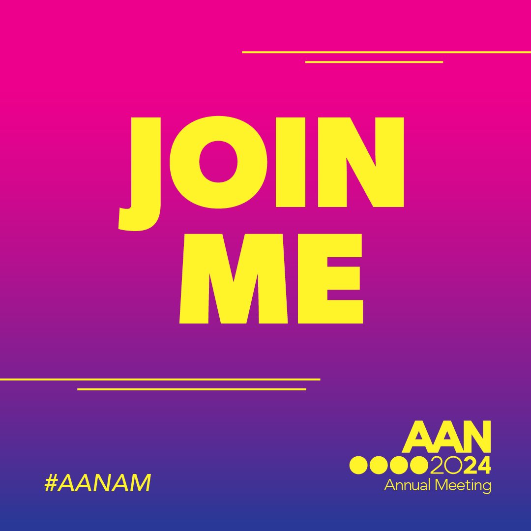 Excited for the #AANAM but stuck on call? No problem mon 😉Join me virtually at #AANAM for all the science, all the late breaking research all at the touch of a button!