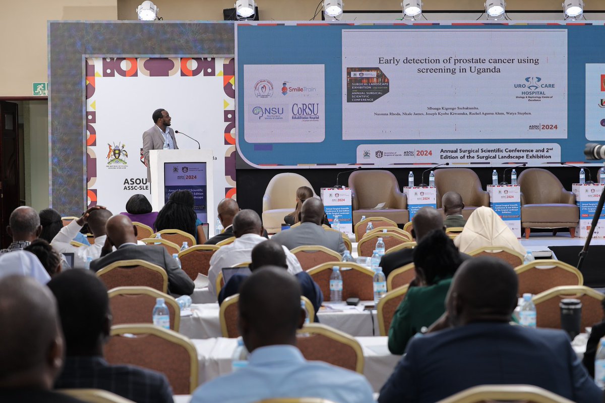 ASOU_Official's tweet photo. Dr. Mbaaga Kigongo makes a presentation on “Increasing early detection of Prostate cancer through screening.”

▪️1/2-#ASOUScientificConference 
#surgicallandscapeexhibition https://t.co/kbVa6TH8Kq