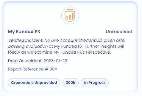 🚨🚨We have just validated an unjustified absence of live credentials provided by <a href="/MyFundedFX/">MyFundedFX</a>. Further insights will follow as we examine My Funded FX's perspective. Our goal is to foster a resolution that is in the best interest of all parties involved.